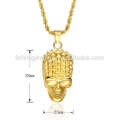 Gold plated stainless steel pendant, 18k gold plated pendant